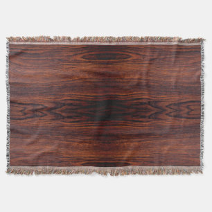 Mörk Mahogany-trämorn Brödved mönster Mysfilt