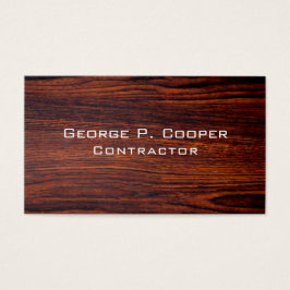 Mörk Mahogany-trämorn | Brödved mönster Visitkort