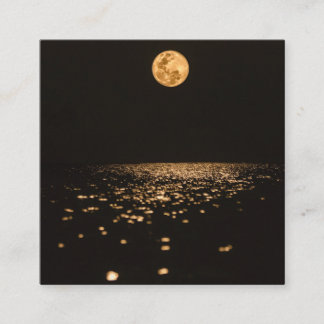 Mörk Måne Fyrkantigt Visitkort