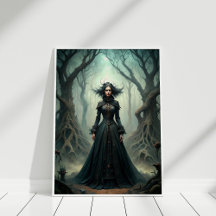 Mörk Måne Witch - Forest Queen Wall Art