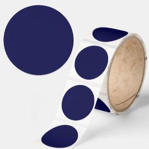 Mörk marinblå färg solid minimalistisk djup ocean runt klistermärke