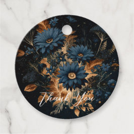 Mörk marinblå och guld rustik glamour boho bröllop gåvor etiketter