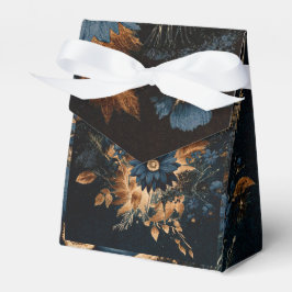 Mörk marinblå och guld rustik glamour boho bröllop presentaskar