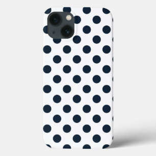 Mörk marinblått polka dots Fodral-Mate iphone case