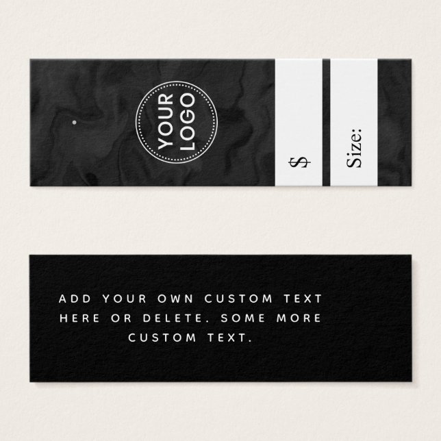 Mörk marmorerad pris märkre litet visitkort (Framsida & baksida)