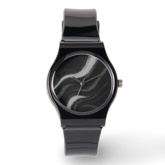 Mörk Marmorvåg Ur Armbandsur (Framsida)