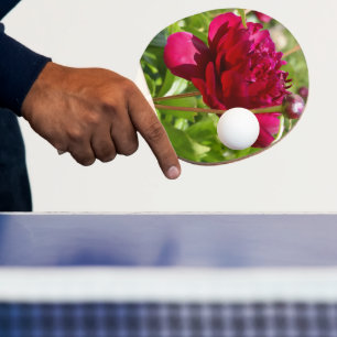 Mörk Maroon velvet peonies Pingisracket