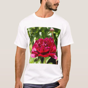 Mörk Maroon velvet peonies T Shirt