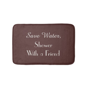 Mörk Marsala Spara Vatten Plush Bath Mat Badrumsmatta