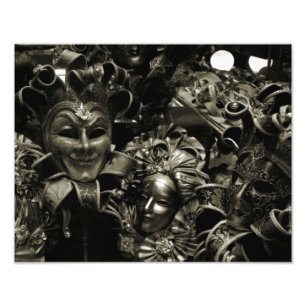 Mörk maskerad fototryck