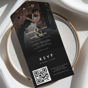 Mörk-matad fotomatning (Guld Ampersand) och QR-kod