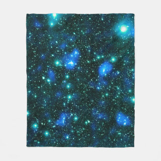 Mörk Materia Blå Teal Fleecefilt