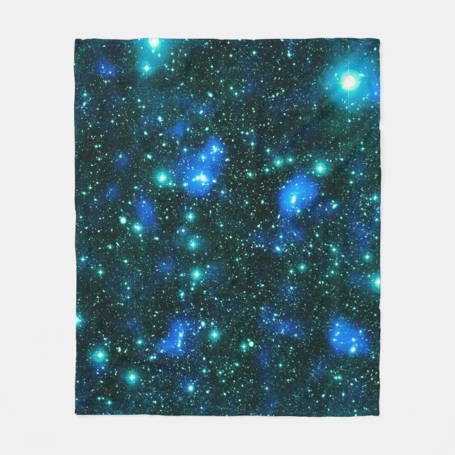 Mörk Materia Blå Teal Fleecefilt (Framsidan)