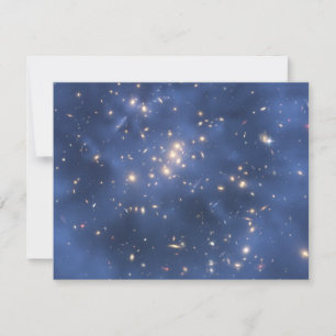Mörk materia ring och galaxhop i koboltblått inbjudningar