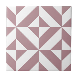 Mörk Mauve Geometric Deco Cube Mönster Kakelplatta