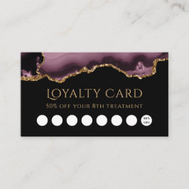 Mörk mauve och guld ökar förmånskortet visitkort