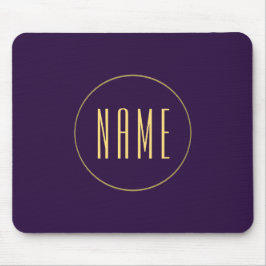 Mörk med fet Elegant, Lila, rund, centrerad textci Musmatta