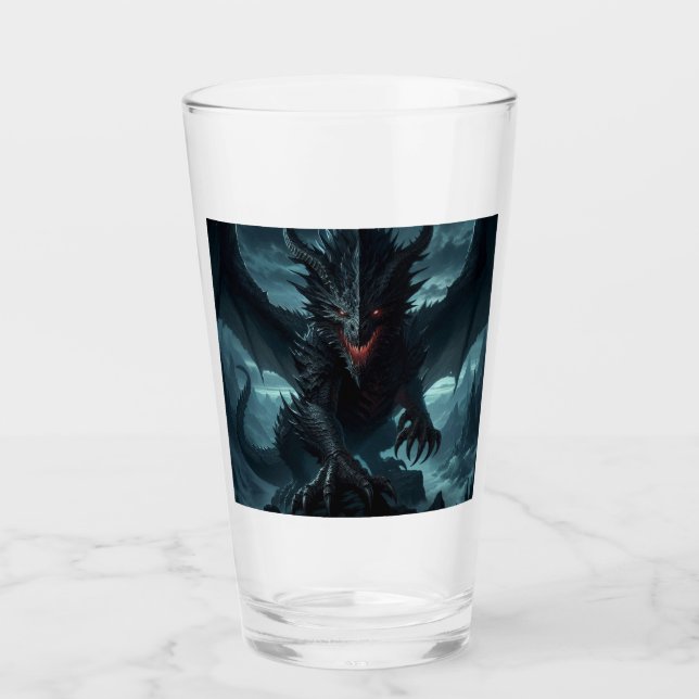 Mörk, medeltida draken glaskopp (Framsida)