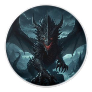 Mörk, medeltida draken knopp