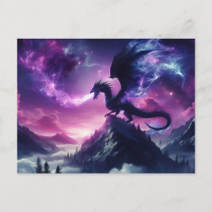 Mörk, medeltida eteral Dragon Helg Vykort