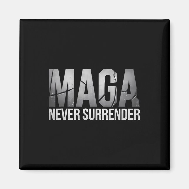 Mörk Mega Trump 2024 Överger aldrig Magnet (Framsidan)