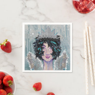Mörk Melancholy Brunette Angel Pappersservett