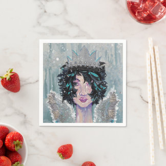 Mörk Melancholy Brunette Angel Pappersservett