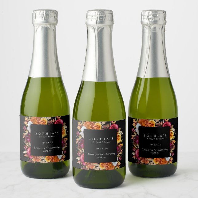 Mörk Melankolisk Höst Blommig Romantisk Bröllopsfe (Flaskor)