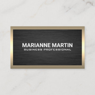 Mörk Metall Aluminium Golden Gräns Visitkort