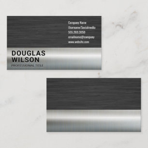 Mörk Metallisk bakgrund Silver Metall Visitkort