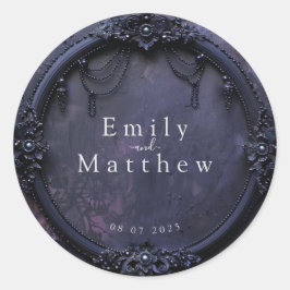 Mörk Midnatt Gotisk Elegans Runt Klistermärke