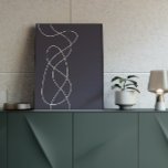Mörk Midnight Blue Minimalist Abstrakt Line Art Poster<br><div class="desc">Elegant,  ändå enkel,  minimalistisk abstrakt konst teckning i mörk midnattblått.</div>