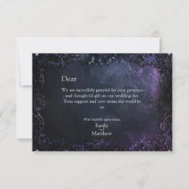 Mörk Midnight Gothic Elegance Tack Kort