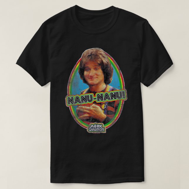Mork & Mindy Nanu Nanu  T Shirt (Design framsida)