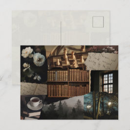 Mörk / mjuk akademisk scrapbook collage vykort