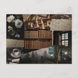 Mörk / mjuk akademisk scrapbook collage vykort