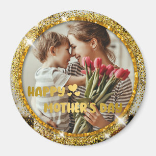 Mörk Mode Faux Golden Foil Mors dag Magnet