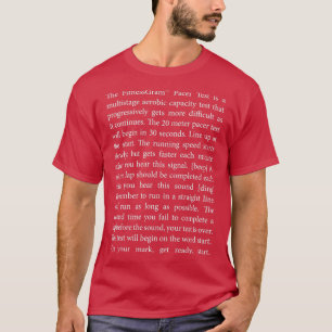 Mörk Mode fullt FitnessGram Pacer Test 1 T Shirt