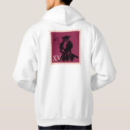 Mörk Mode Kvinna Hjort Skelett Stämpel XV Hoodie