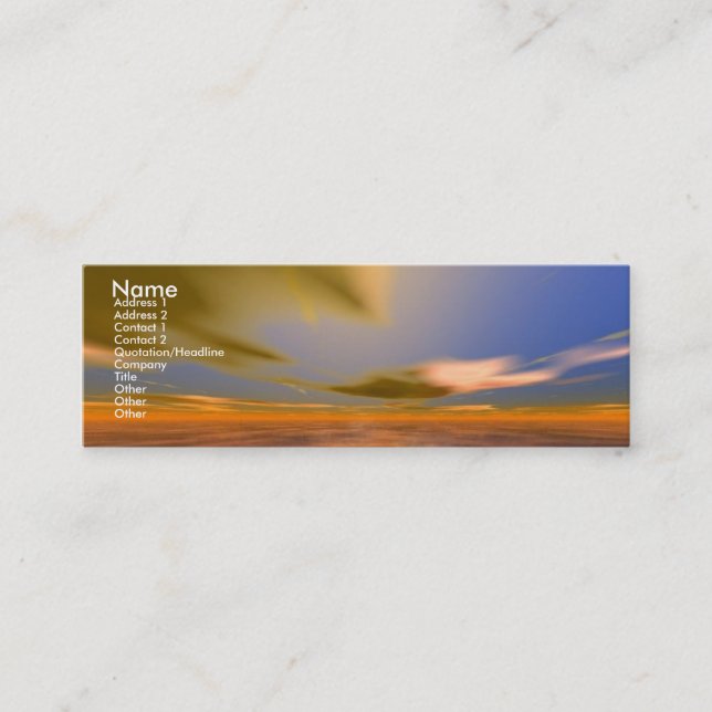 MÖRK/moln i Dreamscape Science fiction Mini Visitkort (Framsida)