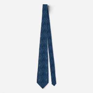 Mörk - mönster för blåttdiamantart déco slips