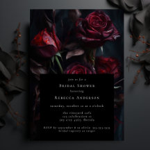 Mörk Moody Black Gothic Röd ros Möhippa