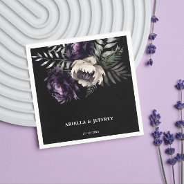 Mörk moody boho elegant bröllop-mall pappersservett