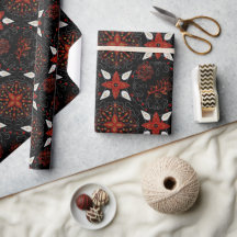 Mörk Moody Botanisk Mandala-jul