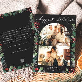 Mörk Moody Botaniskt Glad helg 2 Foto Julkort