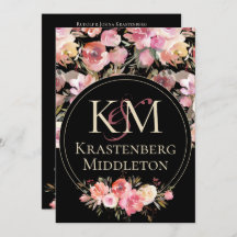 Mörk Moody Bröllop Monogram vinter Ro