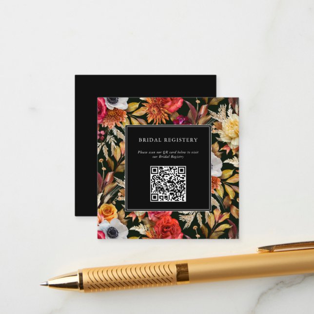 Mörk Moody Fall Romantic-Möhippa Tilläggskort (Fram/Back In Situ)