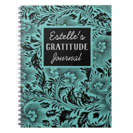Mörk Moody Foliage Gratitude Journal Anteckningsbok