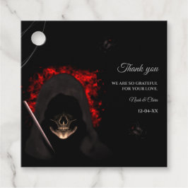 mörk moody getskalle halloween hallobröllop gåvor etiketter