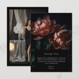 Mörk Moody Möhippa för svartvit Blommigt, , foto Tack Kort